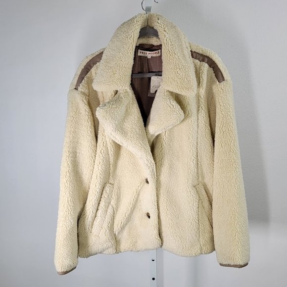 FREE PEOPLE joplin cozy sherpa jacket Sz XL  NEW - Picture 7 of 10